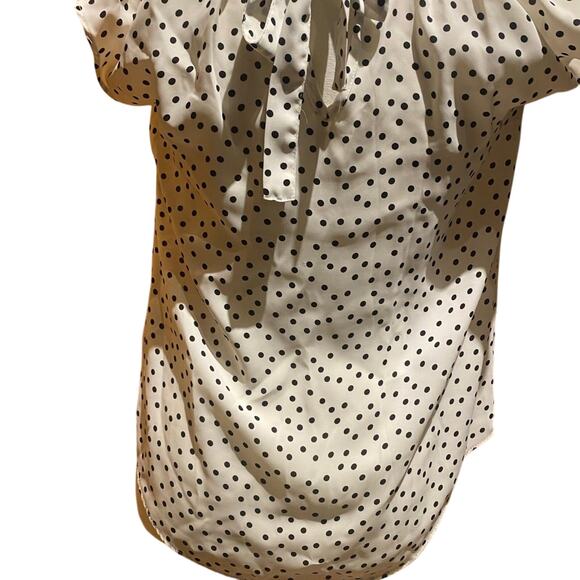 Lauren Conrad Size XS Femme Pretty polka dot blouse classic timeless Office Work - Picture 2 of 4
